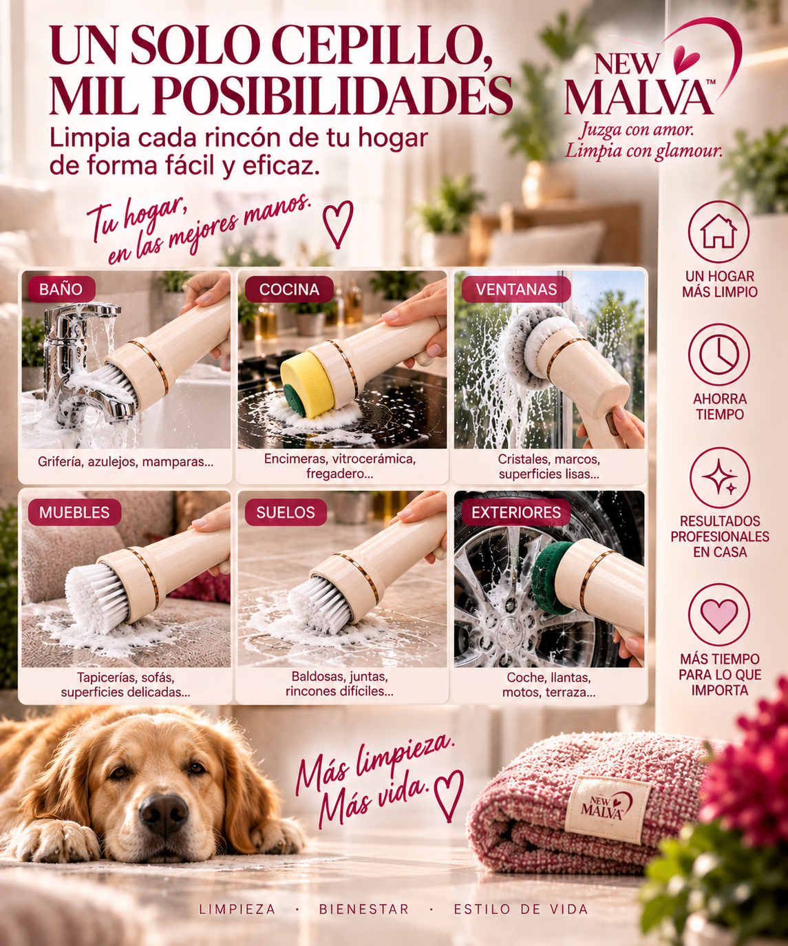 NEW MALVA™ — Cepillo Eléctrico de Limpieza