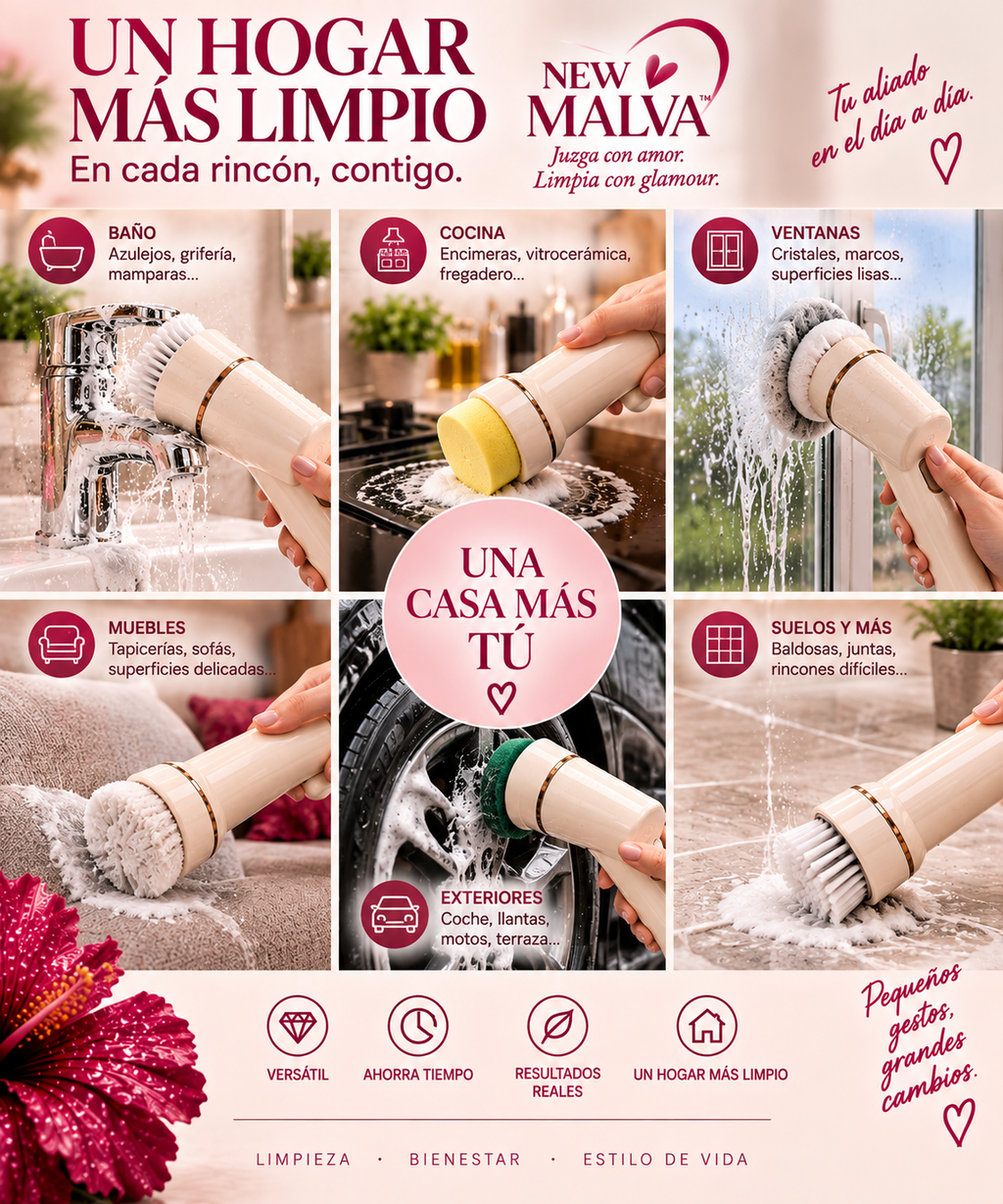 NEW MALVA™ — Cepillo Eléctrico de Limpieza